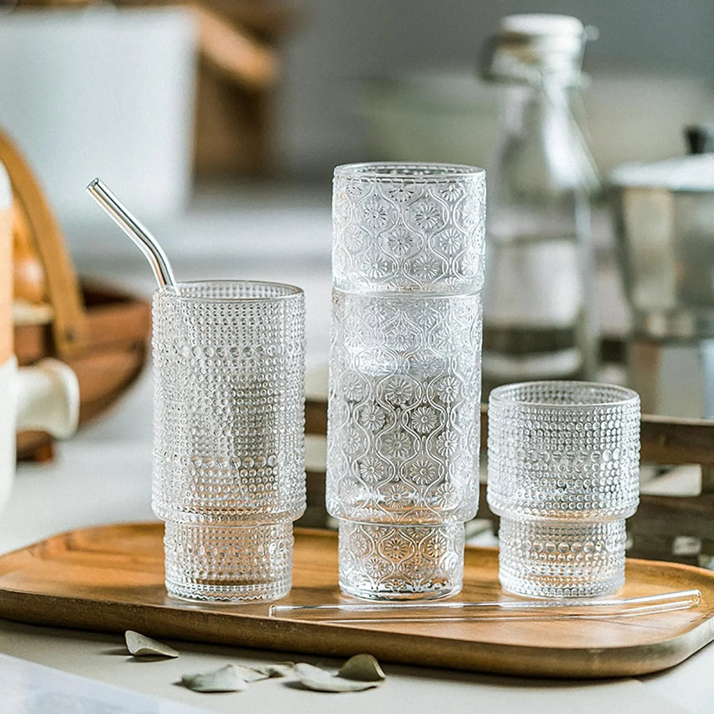 Set of 4 Small Transparent Glass Cups 190ml R64562