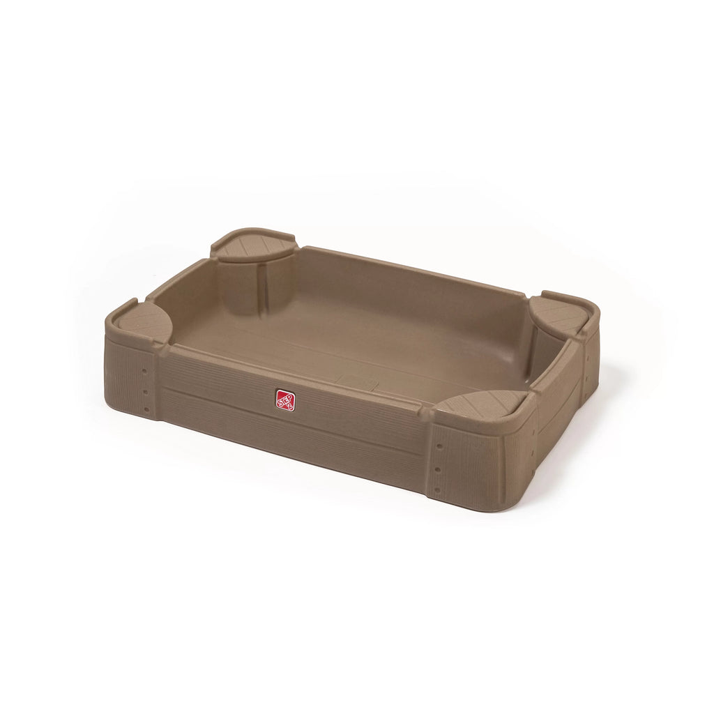 Brown Plastic Kids Sandbox with Cover K587322