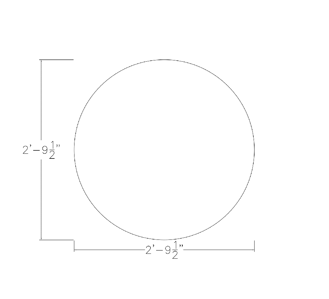 34" Small Round Table Metal Base O606