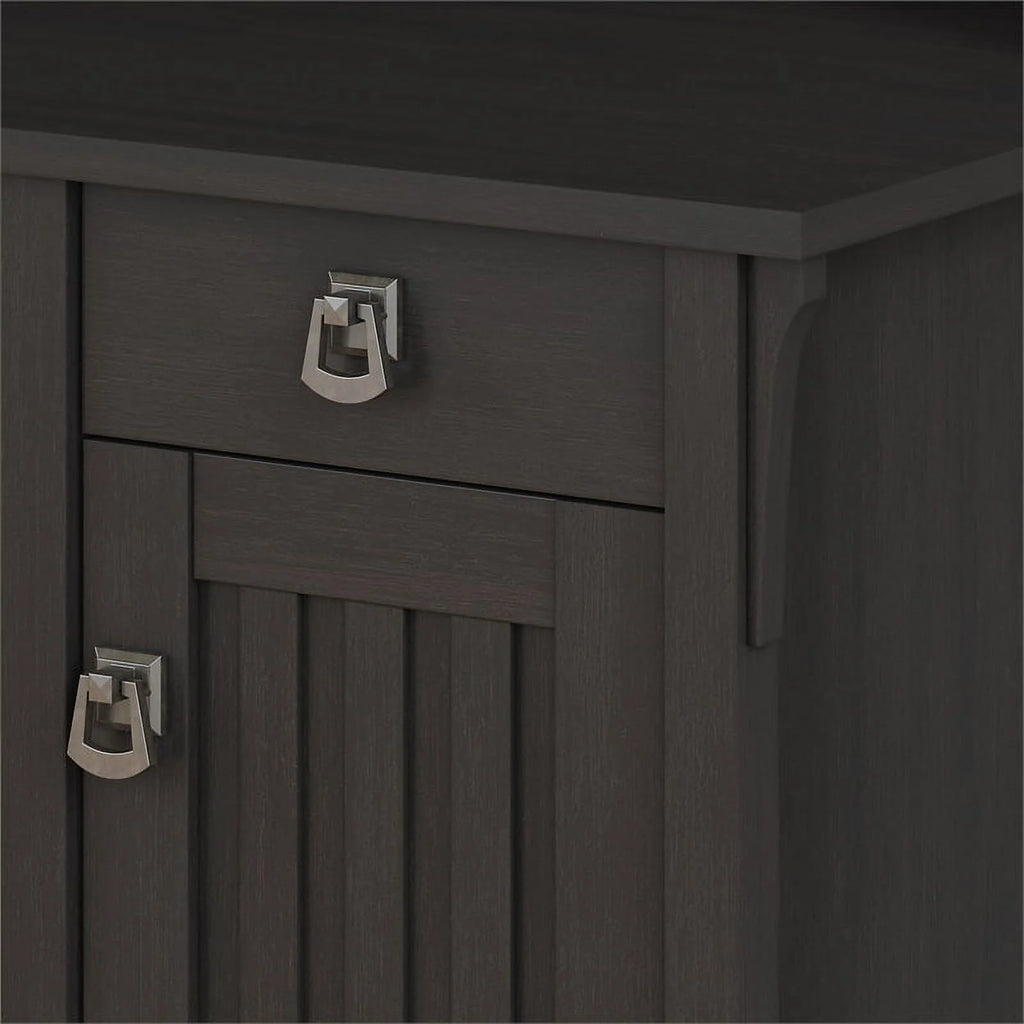 60W L Shaped Desk with Hutch and Bookcase K133