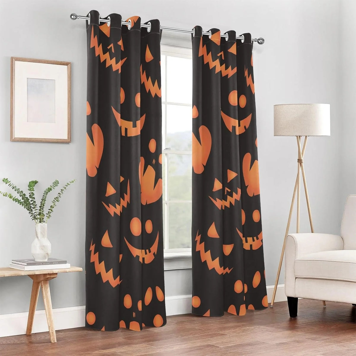 Black 84 inches Room Darkening Curtains T2599