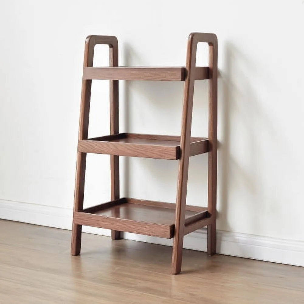 Walnut Oak 3-Tier Storage Bench Shoe Rack B975