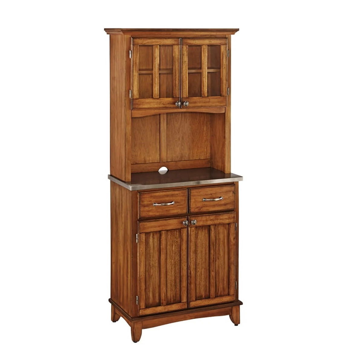 2 Drawer Wood Buffet with Hutch D647083