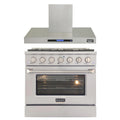 36 in. Natural Gas Range & Range Hood Package K536