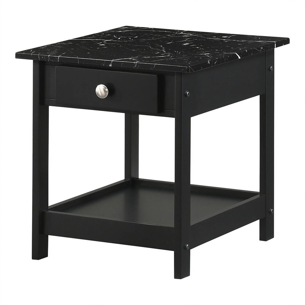 Black Wood 3-Piece Coffee Table Set Y141074