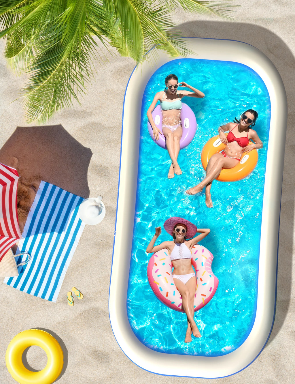 Inflatable Swimming Pools 118'' x 72'' x 20'' W184449