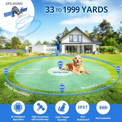 Wireless GPS Dog Fence with Shock Collar O763401