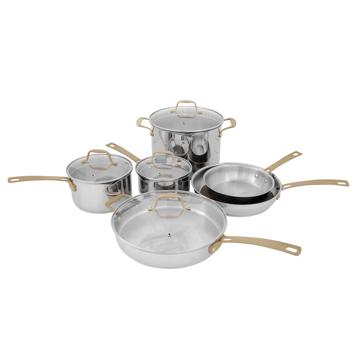 10 Piece Stainless Steel Cookware Set U911
