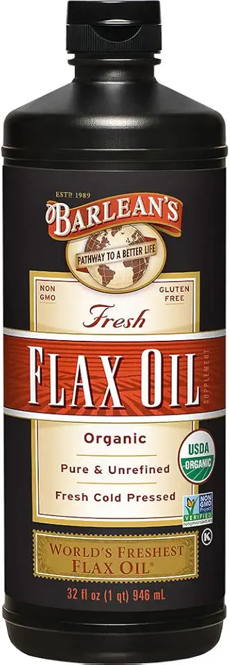 Organic Flaxseed Oil Liquid, 7,640mg ALA Omega 3, 32 oz M603