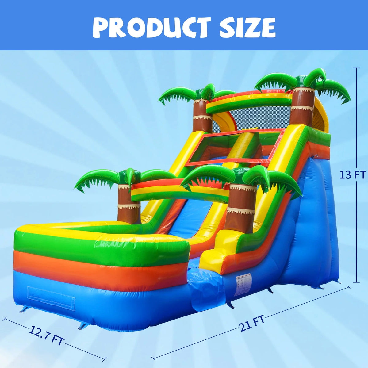 21 ft Inflatable Water Slide with Air Blower Y95691