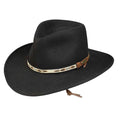 Black Wool Felt Earflap Hat M34918
