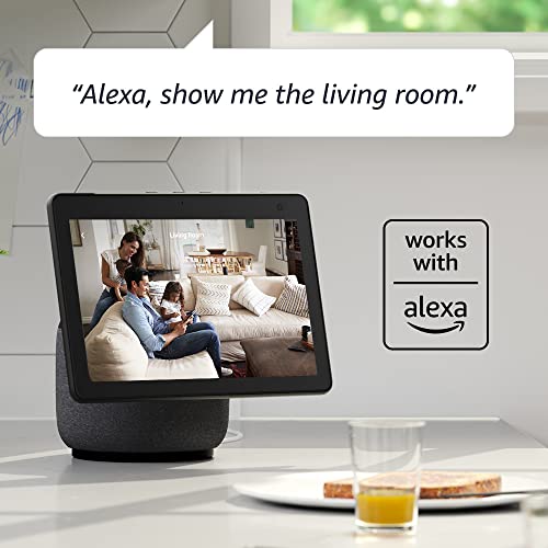 Compact Indoor Plug-In Smart Security Camera, 1080p HD, 2 Cameras (White) F2070