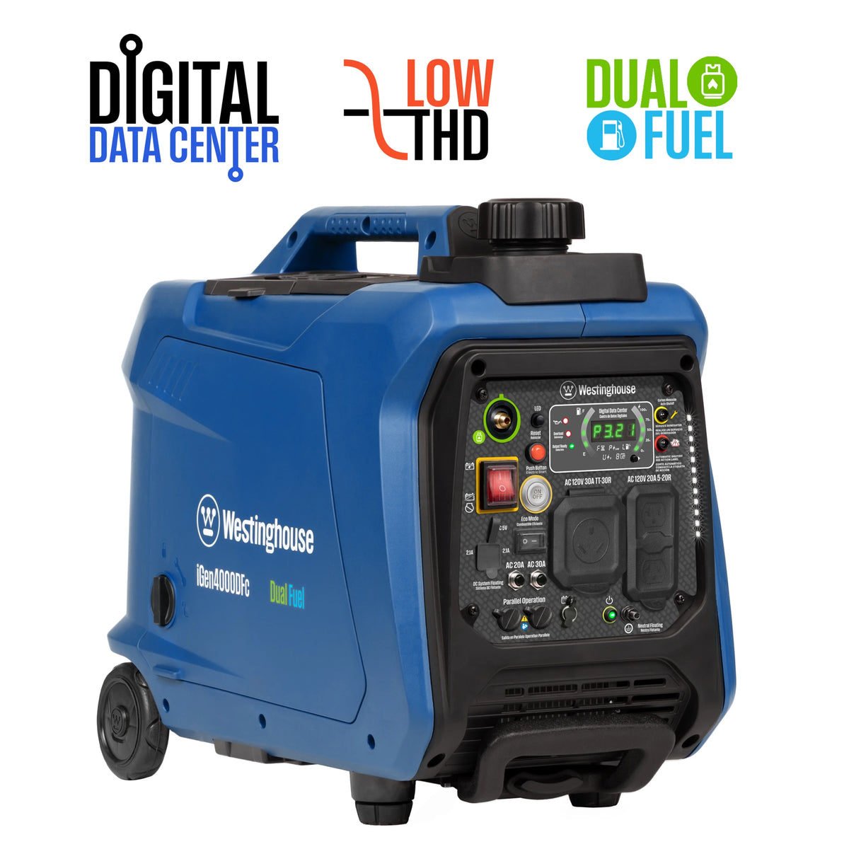 4000 Peak Watt Dual Fuel Portable Inverter Generator E99022