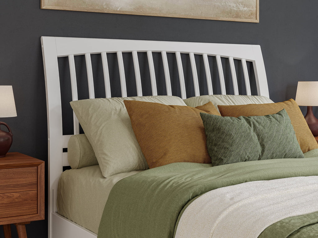 Queen Solid Wood Sleigh Platform Bed U9736