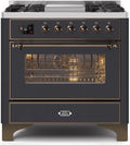 36 Dual Fuel Propane Gas Range Matte Graphite Bronze Trim L984991
