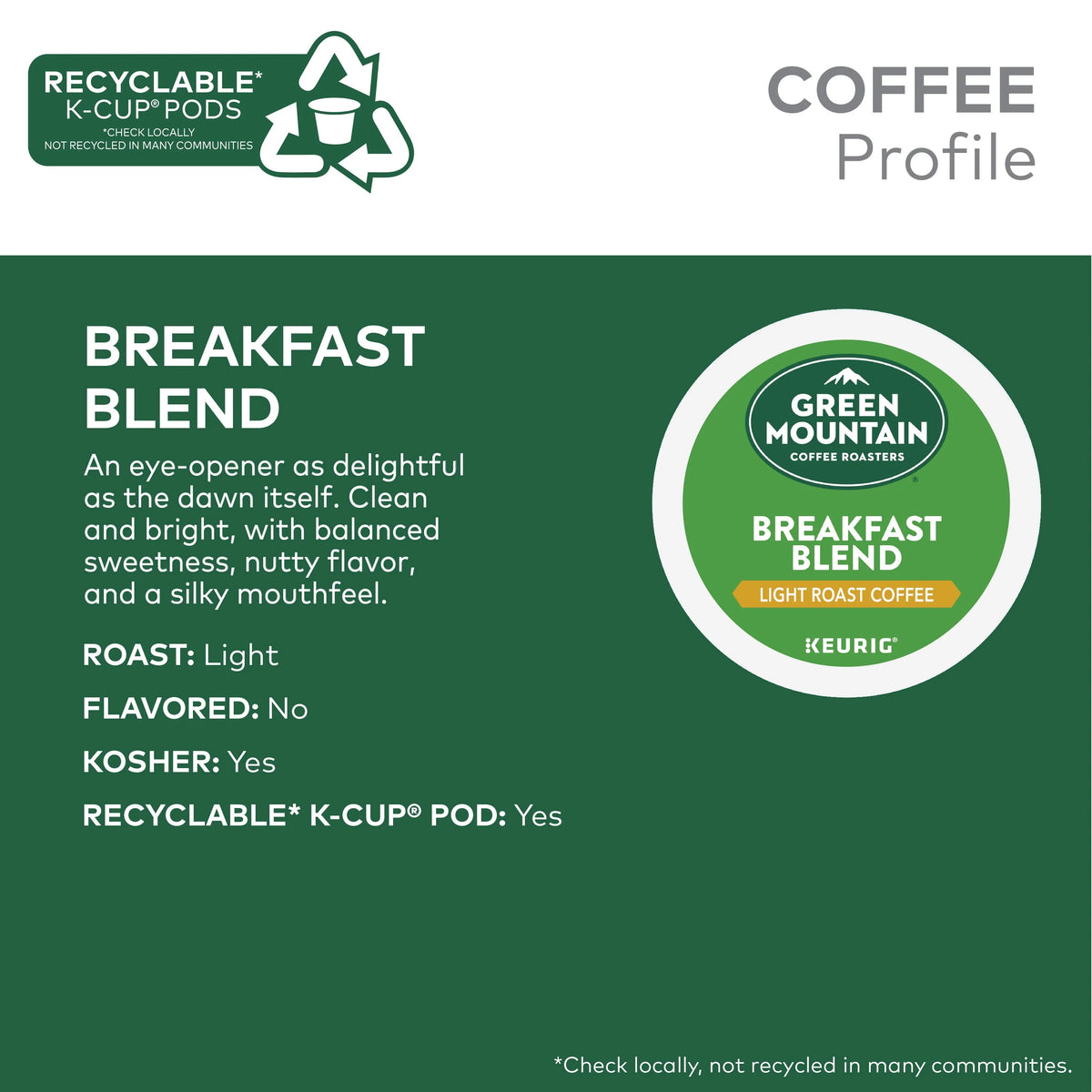 Light Roast K-Cup Coffee Pods, 48 Count X595381