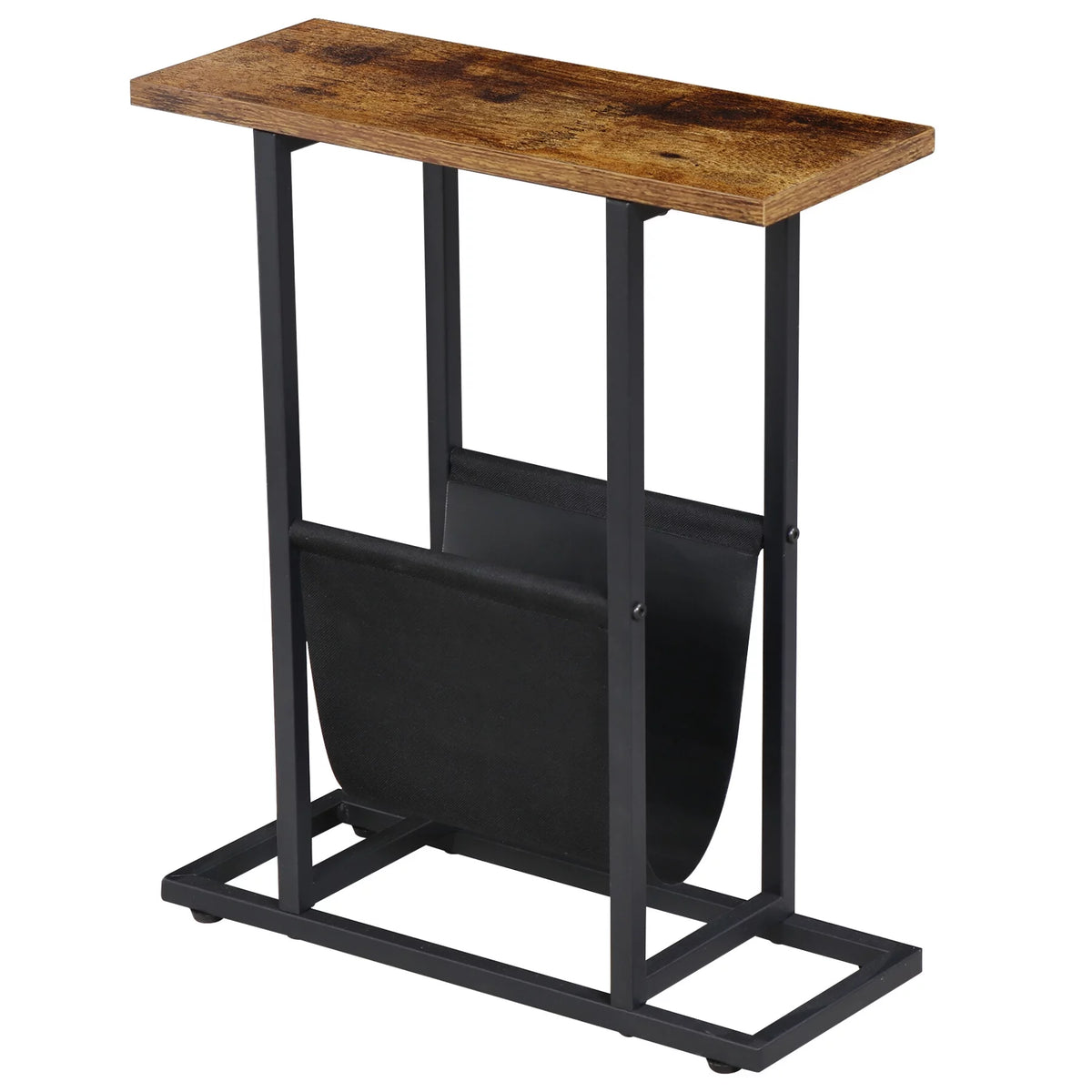 Narrow Metal Side Table with Storage Holder G634168