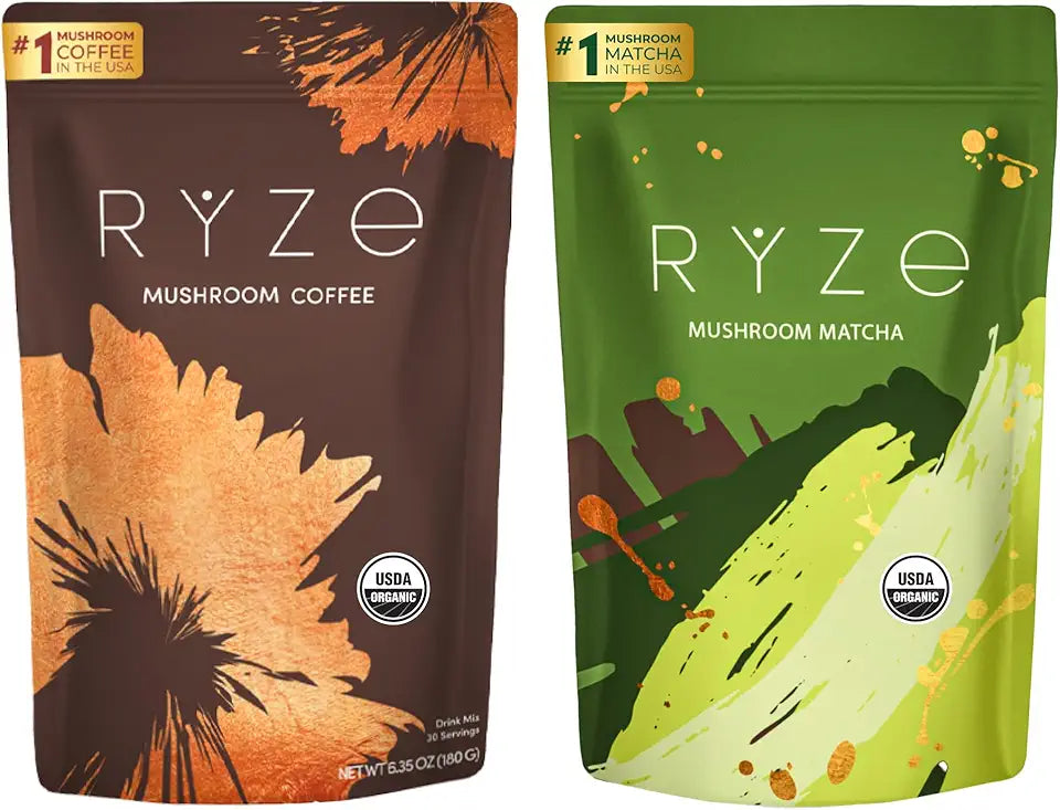 Mushroom Coffee and Matcha Bundle with 6 Adaptogenic Mushrooms C513225