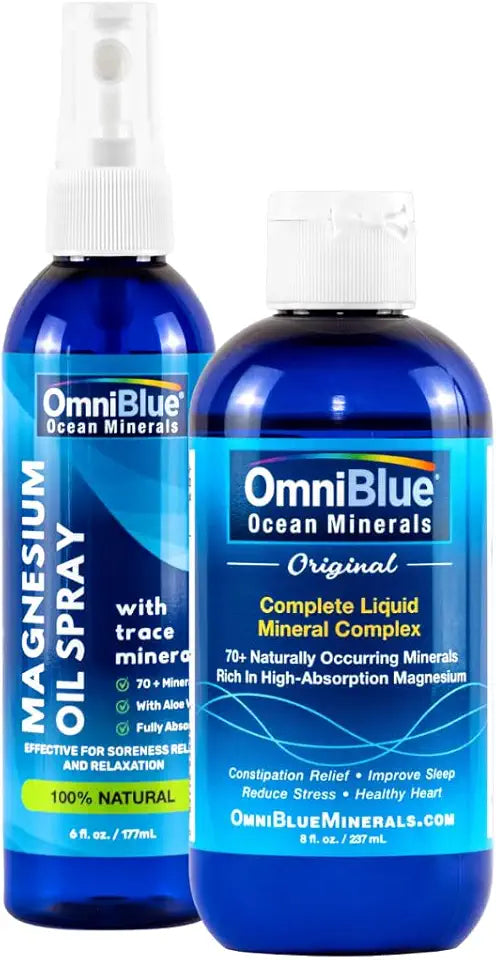 Pure Magnesium 70+ Trace Minerals 8oz & 6oz Topical Spray U958