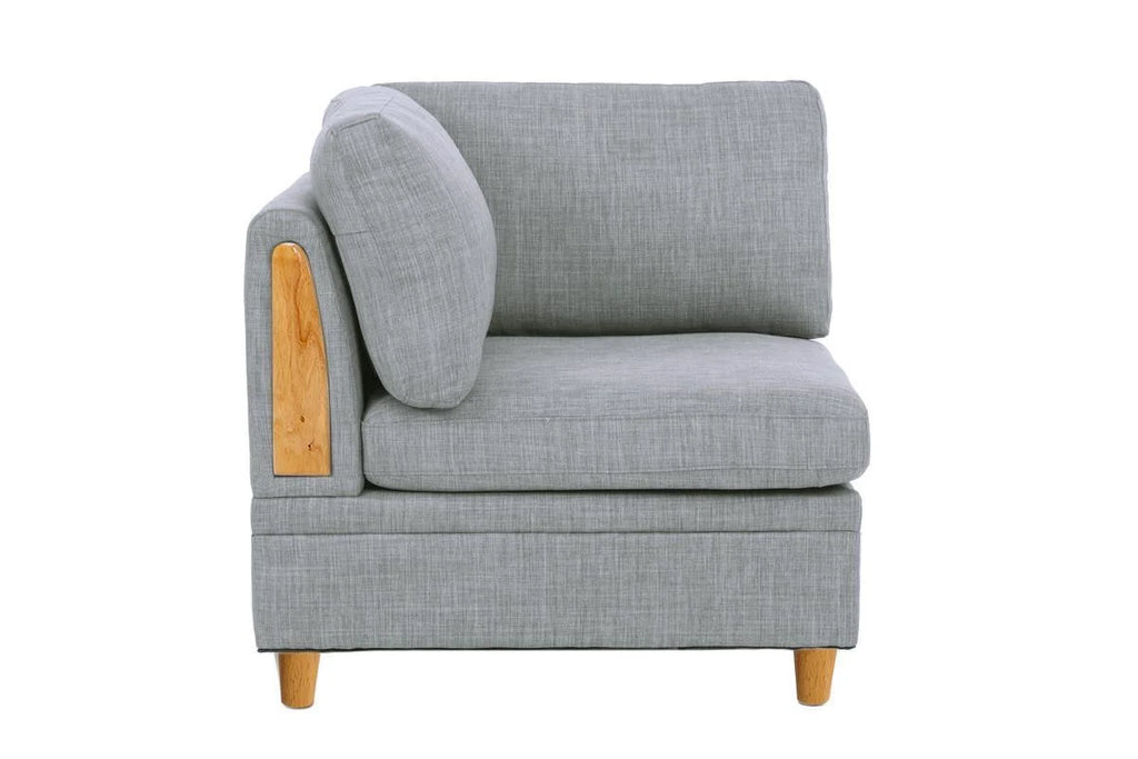 6pc Modular Sectional Sofa Set Light Grey T2384
