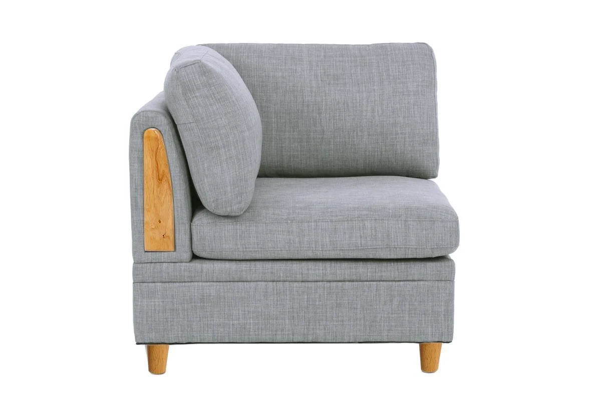 6pc Modular Sectional Sofa Set Light Grey T2384