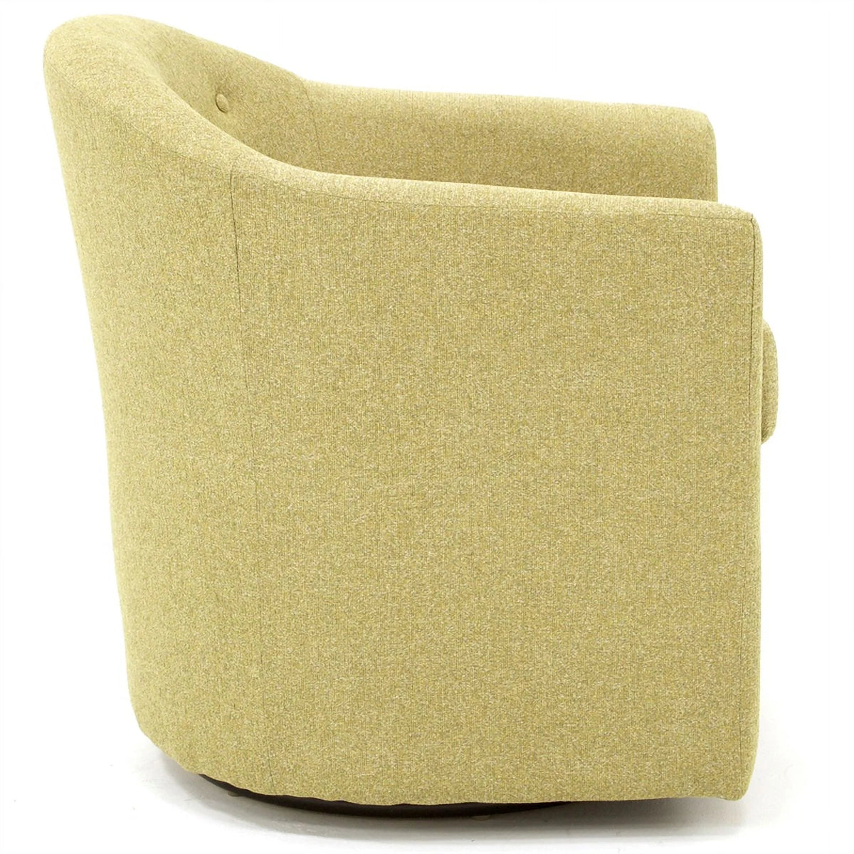 Yellow Fabric Tufted Swivel Chair Y7378