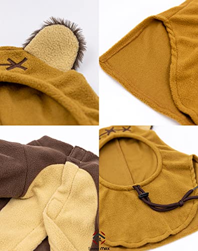 Pet Costume Ears Hat Sweater Furry Clothes for Dogs Cats U44577