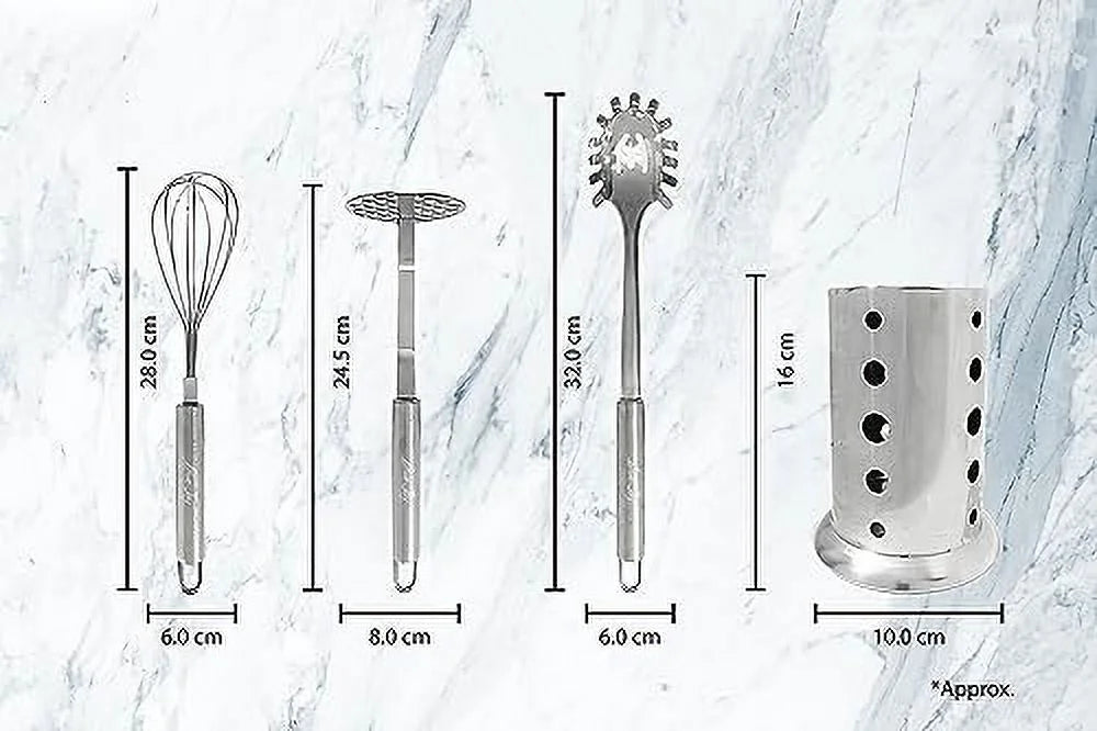 8 Piece Kitchen Utensils Set with Holder G27558