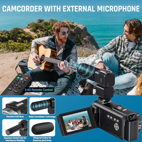 8K Video Camera 64MP Camcorder 18X Digital Zoom T595