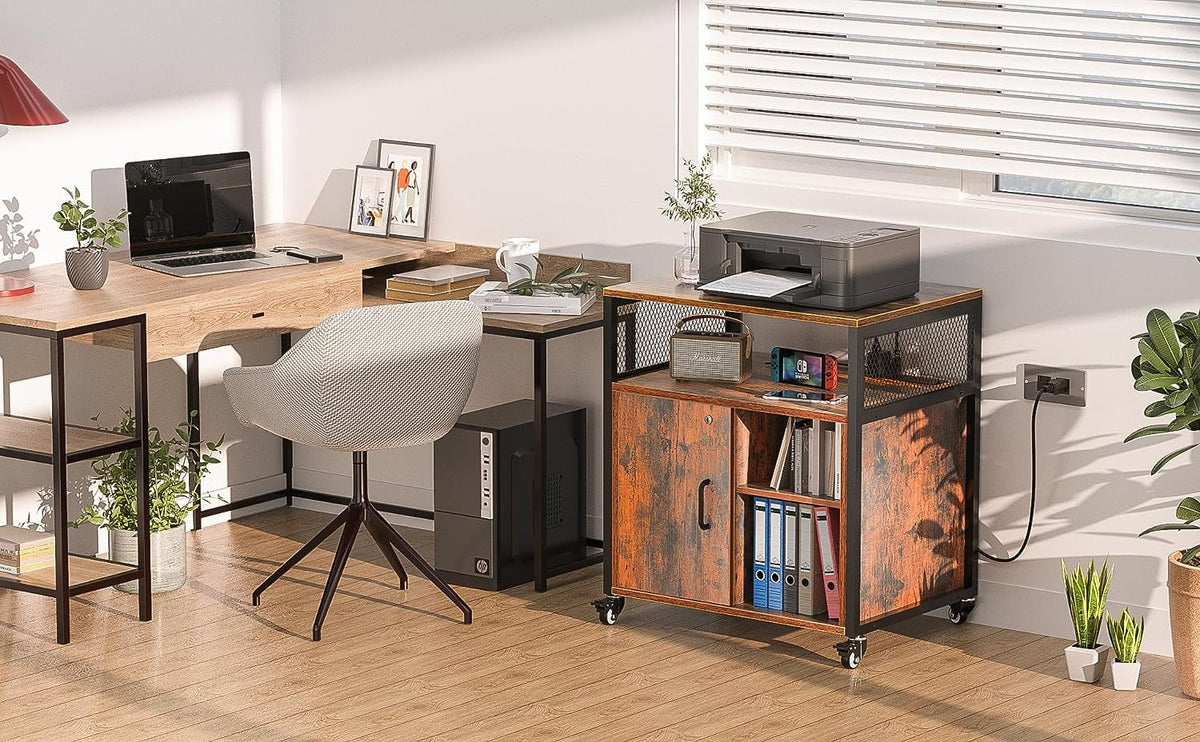 Filing Cabinet with Lock and Charging Station D6023
