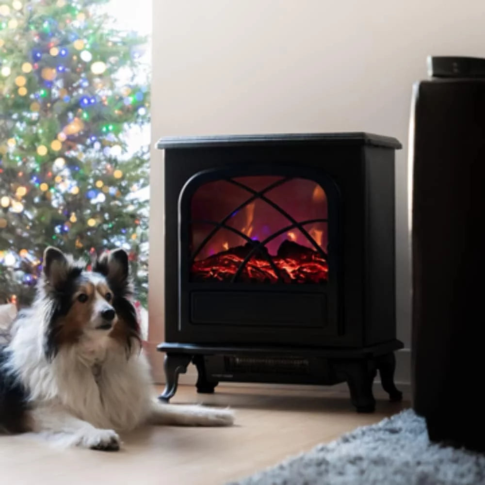 Black Infrared Electric Fireplace Stove Heater E5234