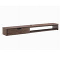 Walnut Oak Wood Floating TV Stand with Storage D963