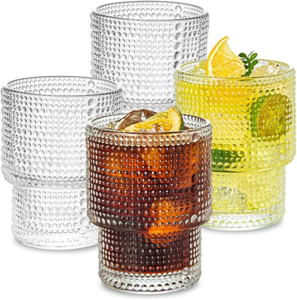 Set of 4 Small Transparent Glass Cups 190ml R64562