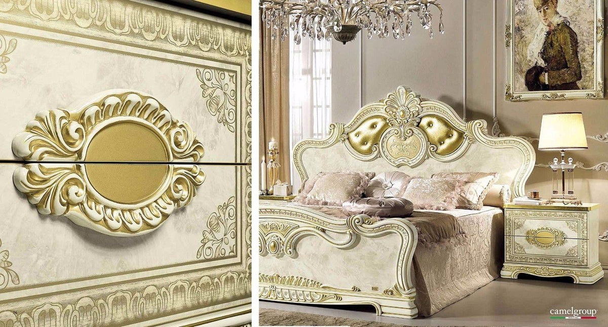 Gold Ivory King Bedroom Set X1133