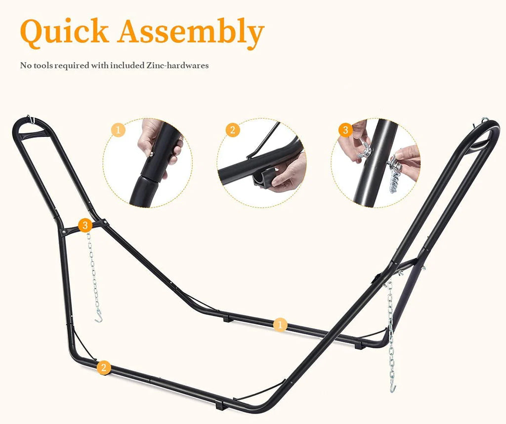 2 Person Steel Hammock with Stand R995