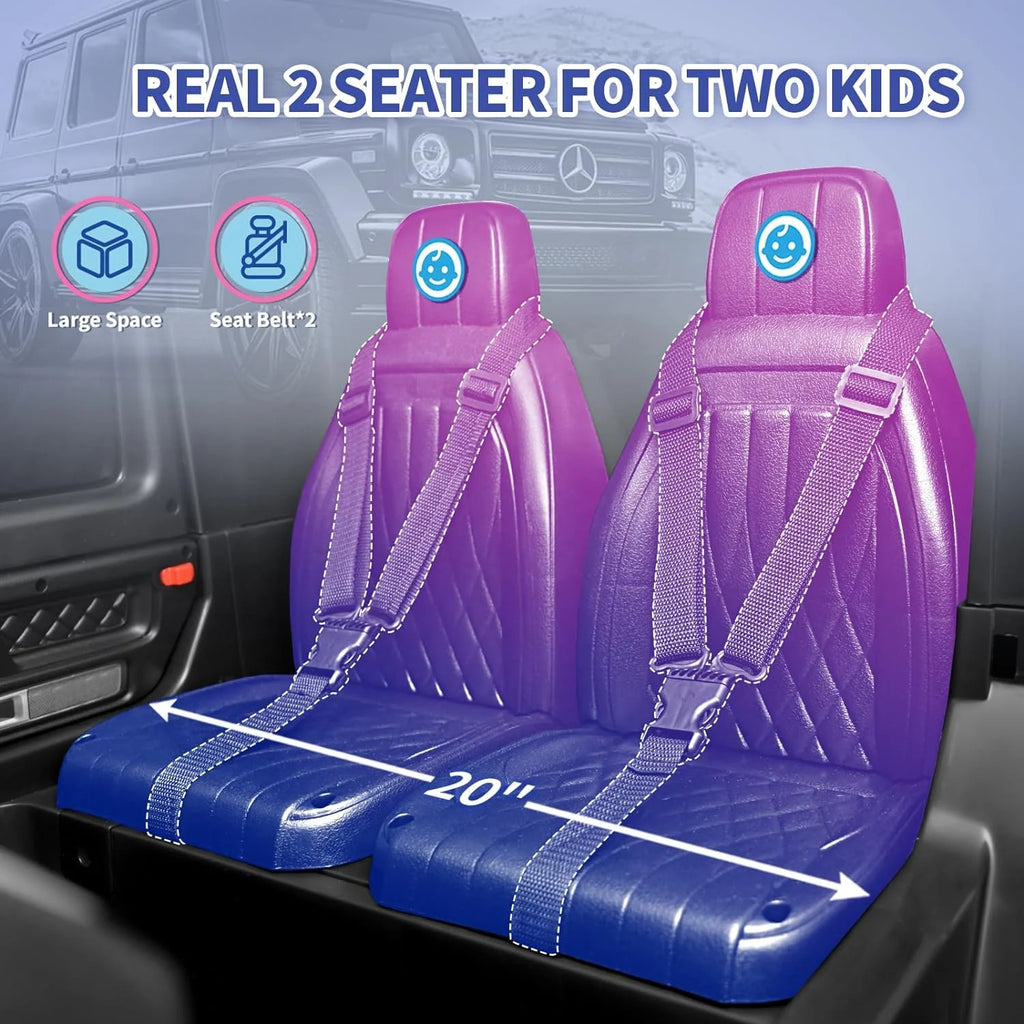 24V 2-Seater Kids Ride on Car 4WD Electric Vehicle Black D8110