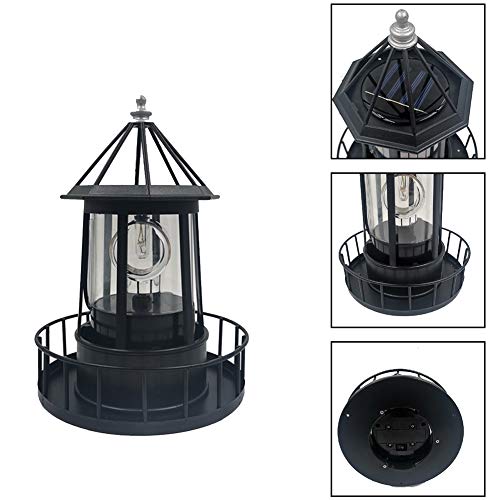 Solar Powered Rotating Lighthouse Lamp Q41422