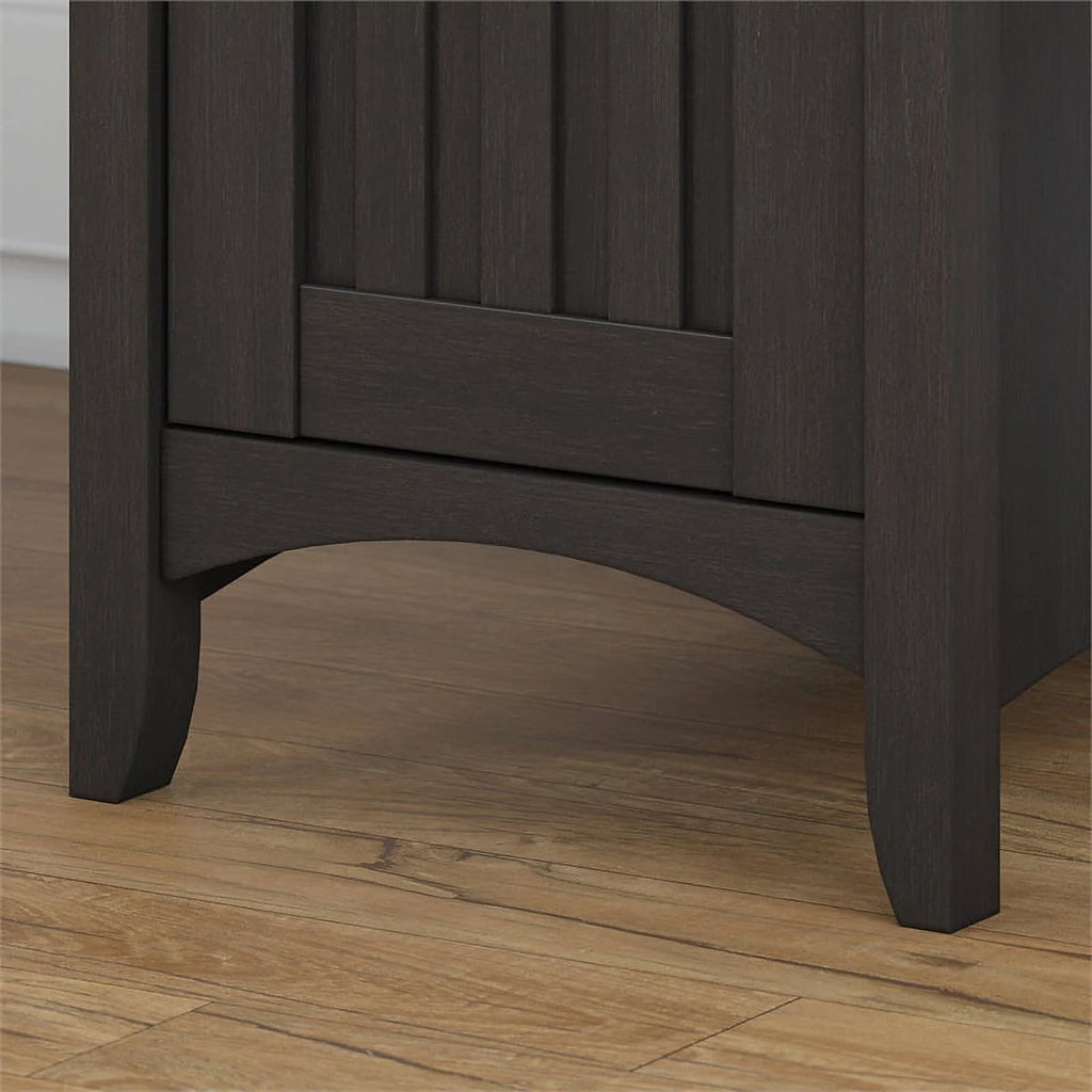 60W L Shaped Desk with Hutch and Bookcase K133