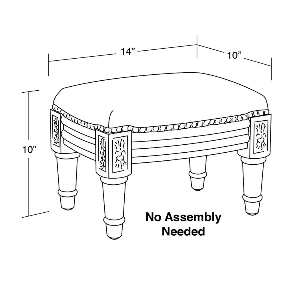 Tan Peony Footstool V22344