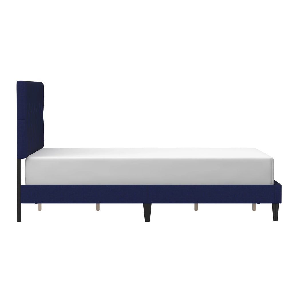 Gray Diamond Tufted Upholstered Queen Platform Bed J4598