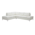 White Left Hand Facing Sectional Sofa with Storage O99351