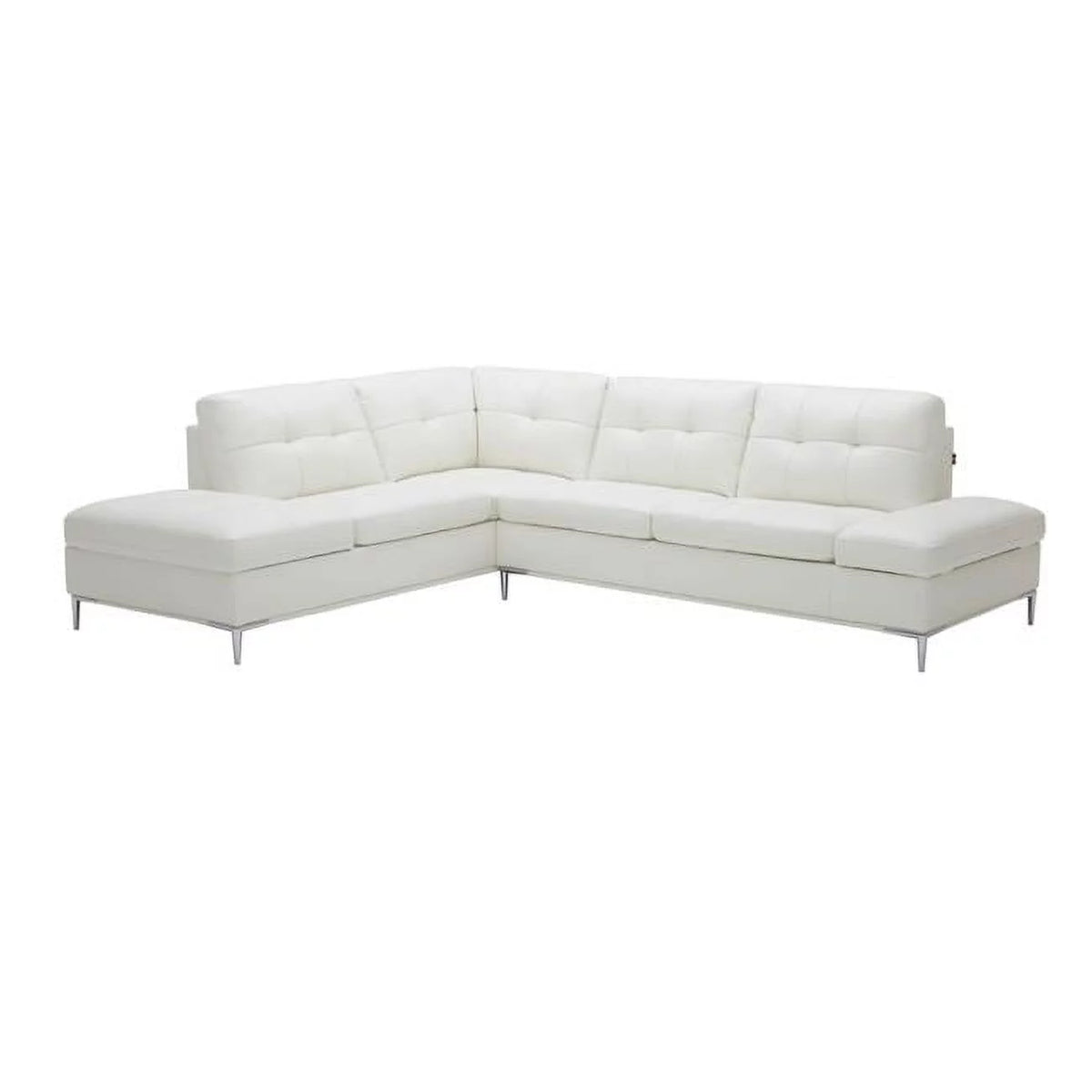 White Left Hand Facing Sectional Sofa with Storage O99351