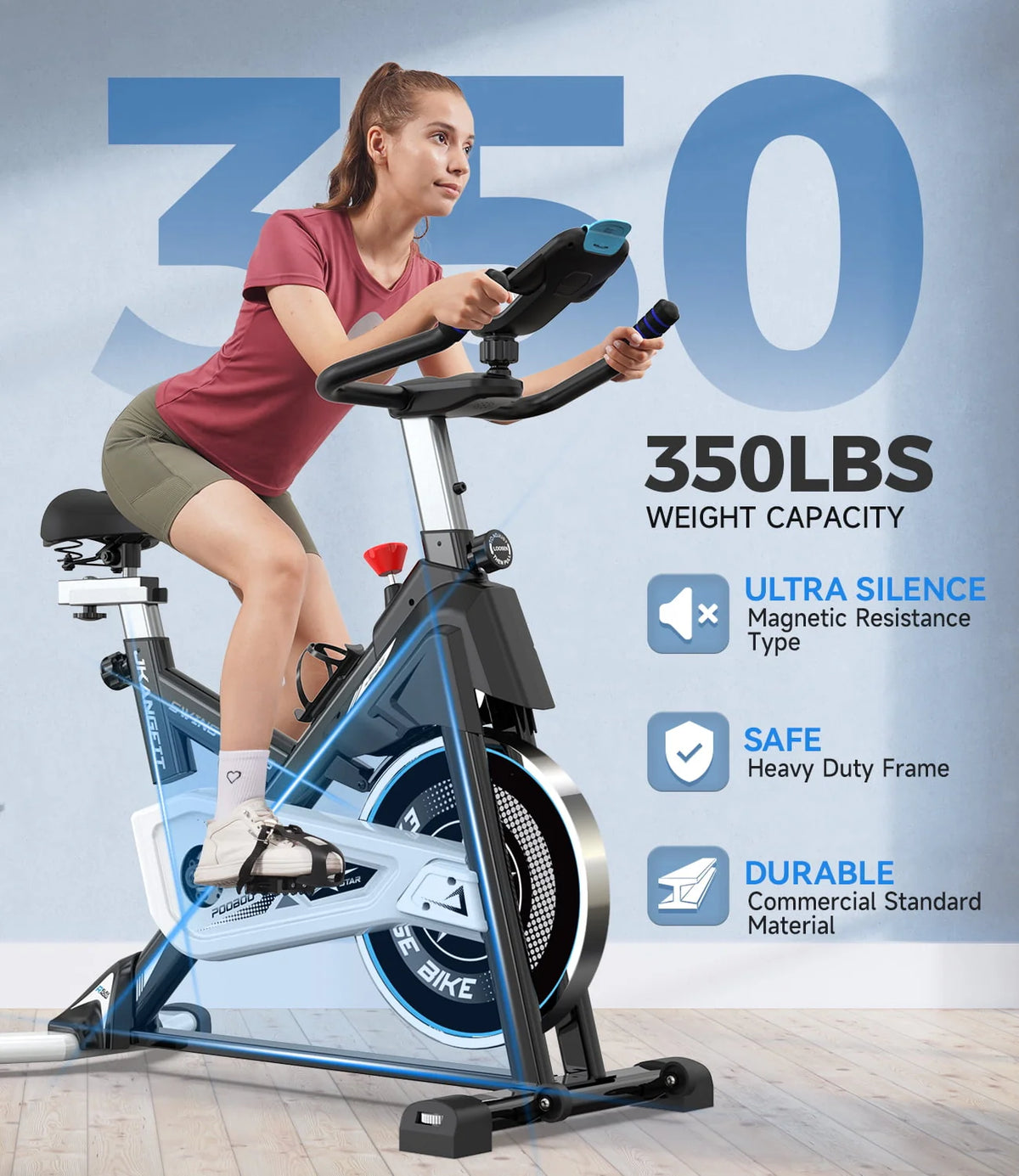 Magnetic Exercise Bike with Heavy-duty Flywheel T3579