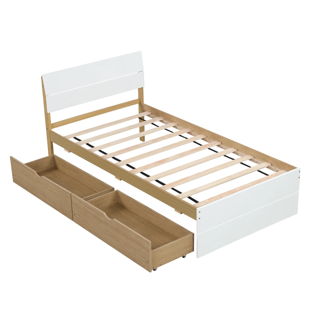 Twin Bed Frame with 2 Drawers P848049