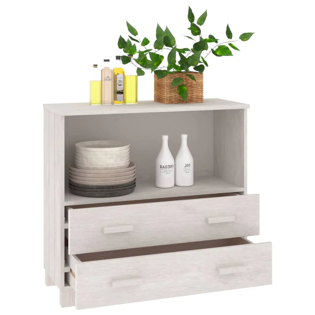 White Solid Wood Pine Sideboard P5294