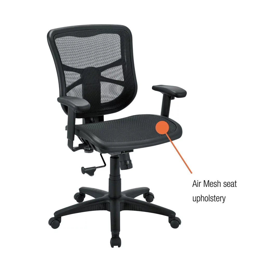 Black Mesh Mid-Back Swivel Tilt Chair R63494