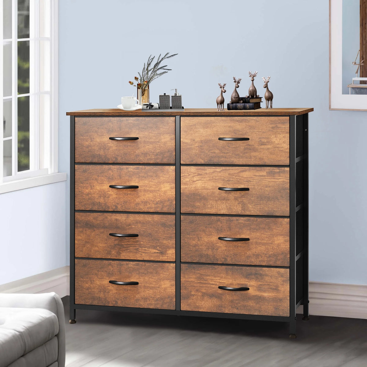 10 Drawer Fabric Storage Dresser B978