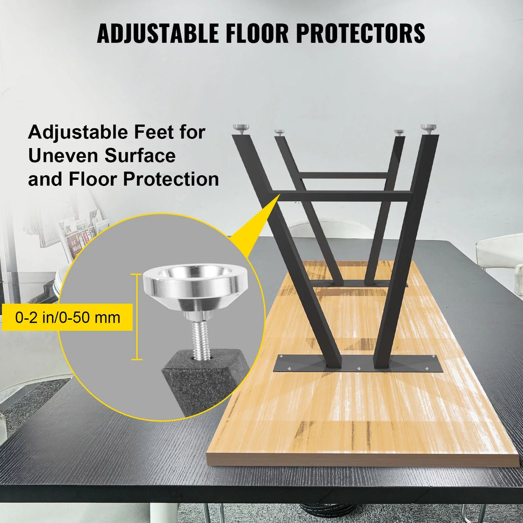 28 x 17.7 inch Black Metal Table Legs Set of 2 G6280
