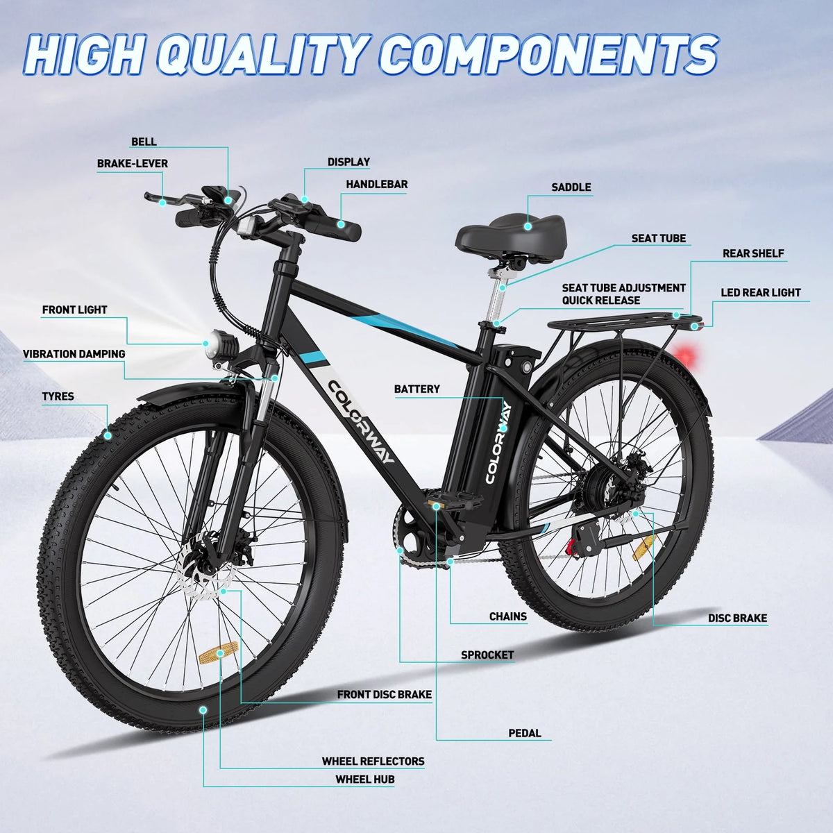 500W 26X3.0 Electric Bike W440931