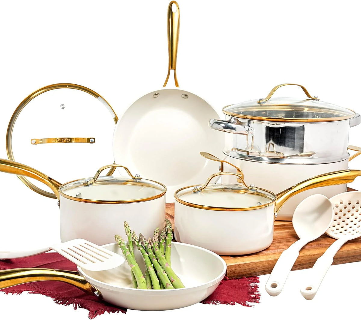 15 Pc Non Stick Ceramic Cookware Set D39817